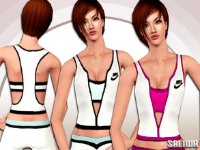 Sims 3 — Nike True Love Athletic|Top by saliwa — 3 recolor channels. For athletic wear only. Includes 3 variations, cas
