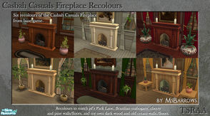 Sims 2 — Casbah Fireplace Recolours by MsBarrows — Six recolours of the Casbah Casuals Fireplace from base game, to match