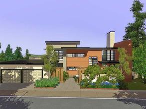 Sims 3 — Ocean View by ung999 — A two story modern building with walkout basement built at 120 Wright Way, Sunset Valley.