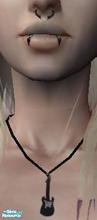 Sims 2 — Black Guitar Necklace by VoiceOfTheFell — Title says it all ^^