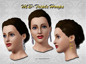 Sims 3 — MB-TripleHoops by matomibotaki — New earing-mesh for you sims-ladies by matomibotaki. Enjoy and style you sims