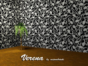 Sims 3 — MB-Verena by matomibotaki — Abstract leaves pattern in 2 grey shades and white, 3 channel, to find under