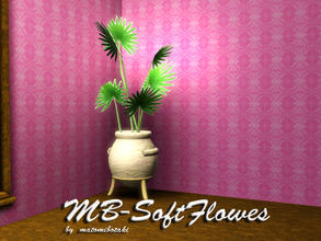 Sims 3 — MB-SoftFlowers by matomibotaki — Geometric flower pattern in pink and white, 2 channel, to find under Geometric.