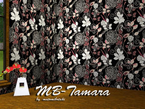 Sims 3 — MB-Tamara by matomibotaki — Abstract flower pattern in pink, yellow and white, 3 channel, to find under