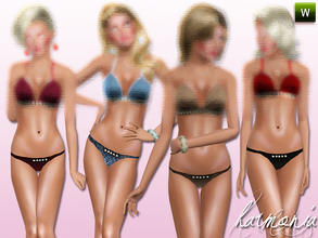 Sims 3 — Abercrombie Exclusive Bottom by Harmonia — Abercrombie Exclusive Swimwear Set push up molded triangle top,