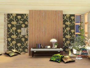 Sims 3 — Rustic Pattern Set by ung999 — This set includes one abstract pattern, three themed patterns and four wood