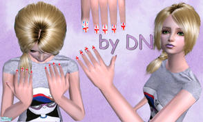 Sims 2 — nails Britain flag by Dasha0510 — wow! Britain flag for nails! It`s cool -.-