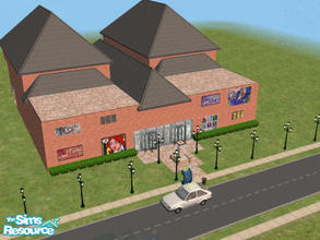 Sims 2 — Sunset Boulevard Mall by blackrosebabe2 — The mall has a restaurant, arcade, 2 different bathrooms, art gallery,