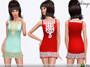 Sims 3 — Shift Dress 1 - S63 by ekinege — 2 recolorable parts. Y.Adult - Adult. Custom mesh by me.