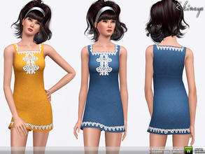 Sims 3 — Shift Dress 2 - S63 by ekinege — 2 recolorable parts. Y.Adult - Adult. Custom mesh by me.