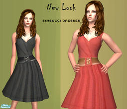 Sims 2 — Simsucci Dress  by Sophel21 — new designer tea dress for your sims ladies - it comes with belt and flower