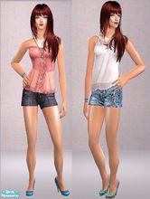 Sims 2 — Openhouse AF Summer Shorts by openhousejack — summer is finally here, here\'s two summer female outfits to enjoy