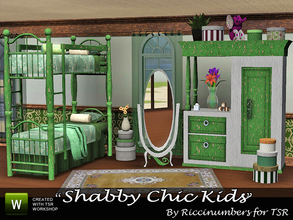 Sims 3 — Shabby Chic Four Kids by TheNumbersWoman — ***UPDATE***Last of this round of Shabby Chic is a Kids Room. Yes