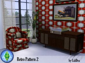 Sims 3 — RetroPattern2 by CaliDea — red Retro Pattern by CaliDea TSR