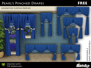 Sims 3 — Pearl's Pinched Drapes Add-on  by Mutske — Do you like the new curtain that came with Generations? Want some