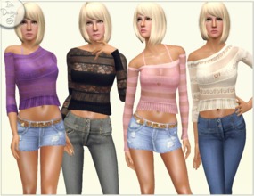 Sims 3 — ~Summer knitted pulovers and denim Set~ by Icia23 — Hi! New summer knitted pulovers for your girls matched with