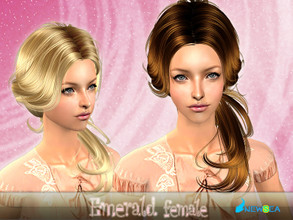 Sims 2 — NewSea SIMS2 Hair J061f Emerald by newsea — A stylish ponytail in various colors.