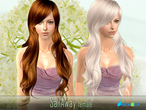 Sims 2 — NewSea SIMS2 Hair J060f SailAway by newsea — A long wavy hairstyle in various colors.
