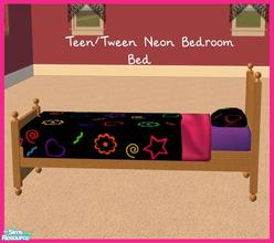 Sims 2 — Teen/Tween Neon Bedroom - Bed by sinful_aussie — Bed for neon bedroom.