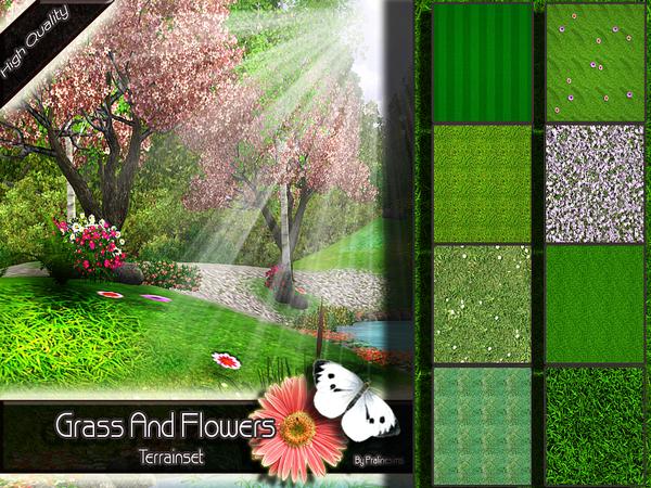 Sims 3 — Grass And Flowers by Pralinesims — By Pralinesims