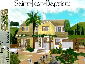 Sims 3 — Saint-Jean-Baptiste by lilliebou — Hi ! This is a small set of two items : -One house (3 floors, 3 bathrooms, 4