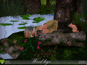 Sims 3 — Wood logs by katelys — New outdoor object. The set includes two versions - a decorative object and a seat. Hope