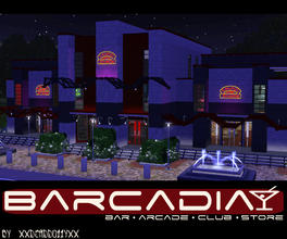 Sims 3 — Barcadia by xxd3addo11yxx — The coolest hangout spot to be at! Downstairs enjoy the Bar and Book/Comic Store.