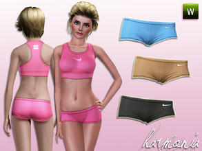 Sims 3 — NIKE PRO Women's Running Boy Shorts by Harmonia — For light-impact sports like walking, weight-training and