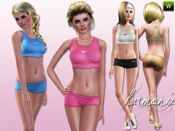 Sims 3 — Harmonia NIKE PRO Set 061 by Harmonia — Original NIKE PRO SET For Your Sims!