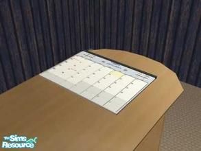 Sims 2 — Michele Office - Desk Calendar by EarthGoddess54 — This is a new mesh, please be sure to download in order to