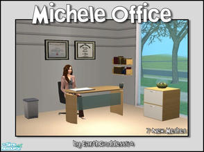 Sims 2 — Michele Office by EarthGoddess54 — A sleek, professional office perfect for home or local businesses! Set