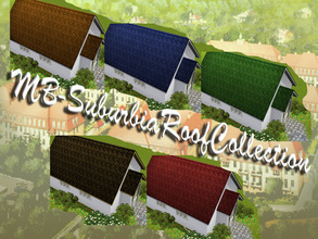 Sims 3 — MB-SuburbiaRoofCollection by matomibotaki — Something for the builders again. 5 different new roofs with white