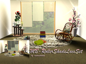 Sims 3 — MB-RollerShadeLaceSet by matomibotaki —  A new set of different lace roller shades by matomibotaki, recolorable.
