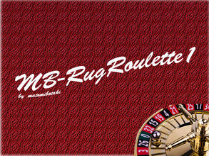 Sims 3 — RugRoulette1 by matomibotaki — New rug pattern in in white, dark brown and dark red, 3 channel, to find under