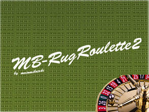 Sims 3 — RugRoulette2 by matomibotaki — New rug pattern in 2 green shades and light yellow, 3 channel, to find under