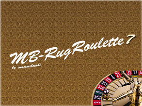 Sims 3 — RugRoulette7 by matomibotaki — New rug pattern in dark brown, light brown and light yellow, 3 channel, to find