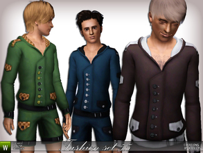 Sims 3 — FS 55 - Belted by katelys — New sweatshirt and shorts. Both have 4 color palettes. Can be used as everyday