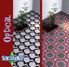 Sims 3 — Floor_ tile_Optical by saratella — Optical Effect with this floor...careful not to be hypnotized