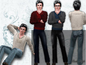 Sims 3 — V-Neck Great Pullover by ernhn — 
