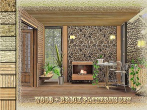 Sims 3 — Wood and Brick Patterns Set by ung999 — Once in a while, you may want to try a diferent approach to design your