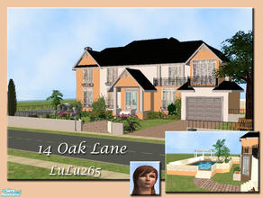 Sims 2 — 14 Oak Lane  by Lulu265 — A traditional 2 story home with garage and lovely pool area with gazebo, and outdoor