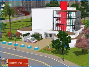 Sims 3 — EM3 Modern Public Library by ErikMesa1179 — The design of this library is inspired by the John F. Kennedy
