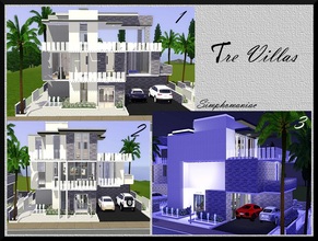 Sims 3 — TreVillas by Simphomaniac — Tre Villas is a set of modern homes for very cool and stylish Sims. Place them next