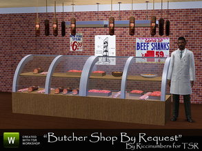 Sims 3 — Butcher Shop by TheNumbersWoman — Forum request By Lustuuu this Butcher shop should be perfect for Story tellers