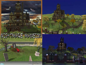 Sims 2 — Nightmare Mansion by Brighten11 — A 6 BR/6 BA mansion, made for the spooky and slightly kooky Sim family. Is it