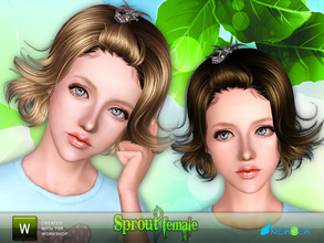 Sims 3 — Newsea Sprout Female Hairstyle by newsea — This hairstyle is for female except toddler. Works for all ages. All