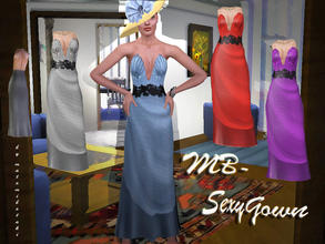 Sims 3 — MB-SexyGownr by matomibotaki — A new formal dress for your sims ladies from young adult to elder, recolorable,