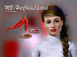 Sims 3 — MB-HotChiliLipstick by matomibotaki — New lipstick with 3 recolorable areas, from youung adult to elder, by