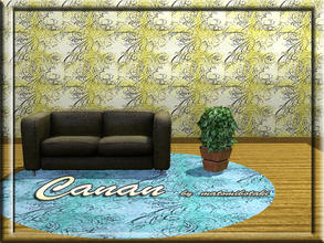 Sims 3 — MB-Canan by matomibotaki — Abstract flower pattern in dark brown, yellow and white, 3 channel, to find under