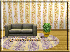 Sims 3 — Charlotte2 by matomibotaki — Geometric flower stripses in dark brown, beige and white, 3 channel, to find under